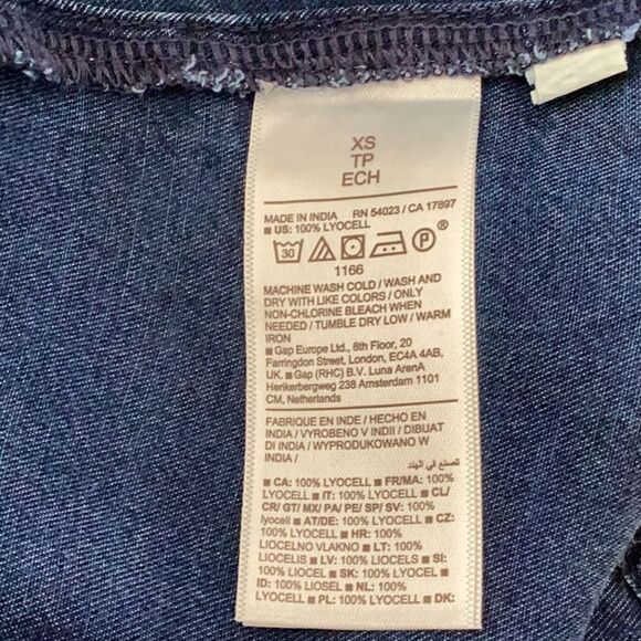 OLD NAVY NWT WRAP DRESS DENIM BLUE SIZE EXTRA SMALL - Picture 5 of 6